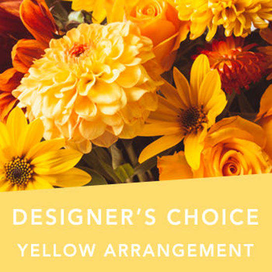 Send Flower Arrangement DC Yellow arrangement 